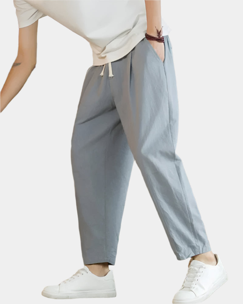 Cotton and Linen Capri Pants